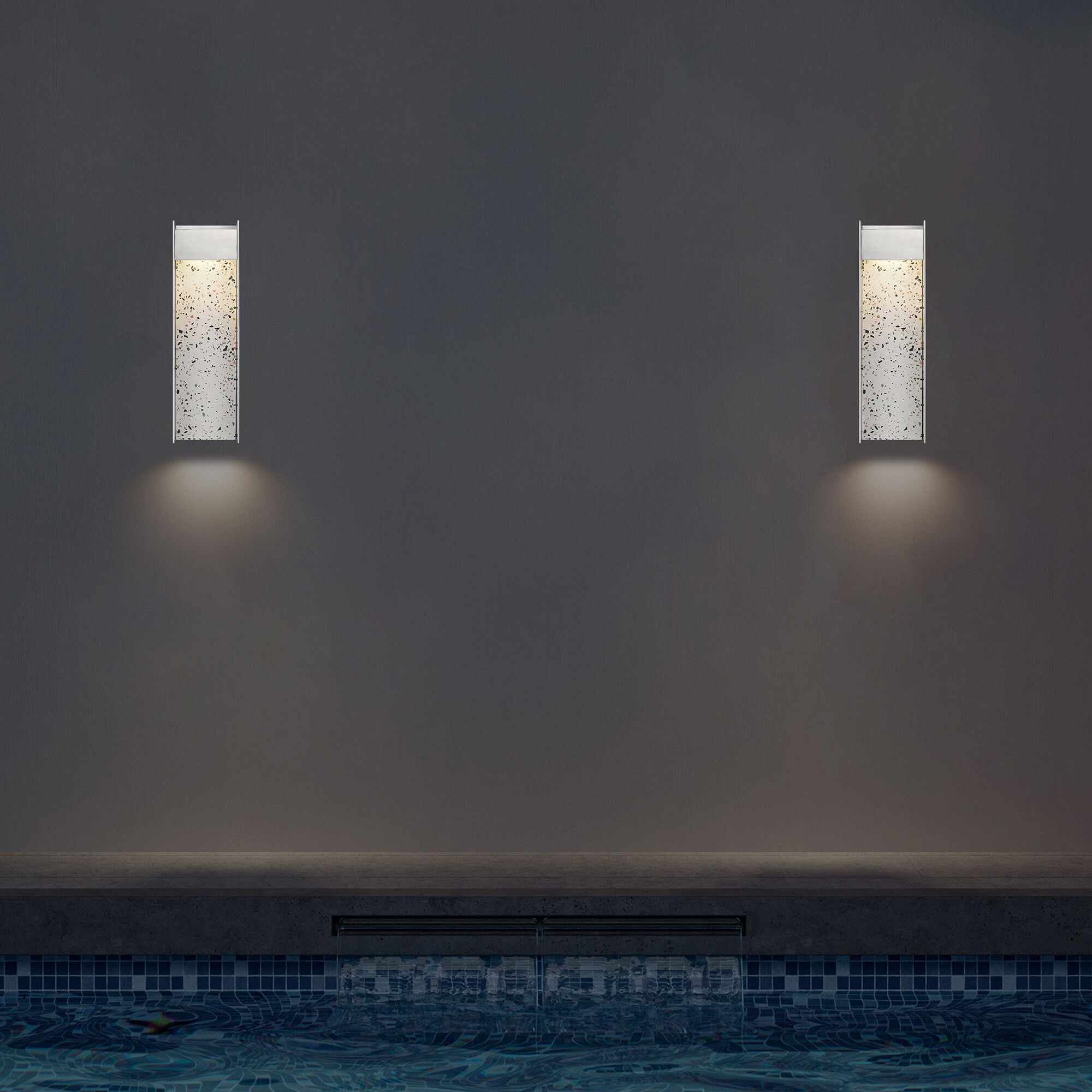 Terrazzo LED 20 inch Brushed Aluminum Outdoor Wall Sconce